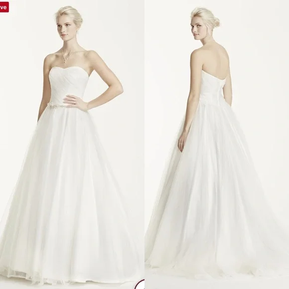 strapless open back dress The American Princess Dress: Girls White Tulle